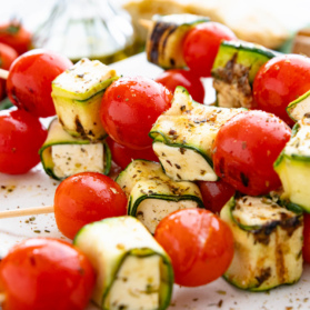 Zucchini-Käse-Spieße