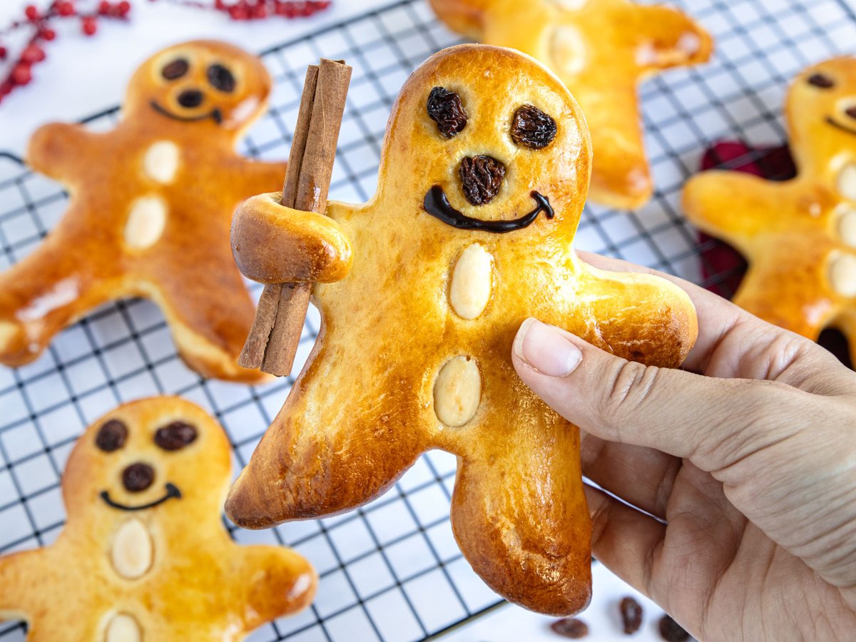Einfachen Weckmann mit Hefeteig backen