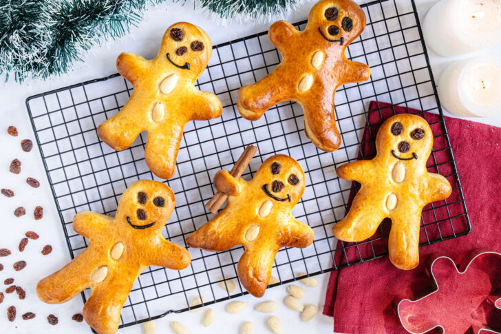 Einfachen Weckmann mit Hefeteig backen
