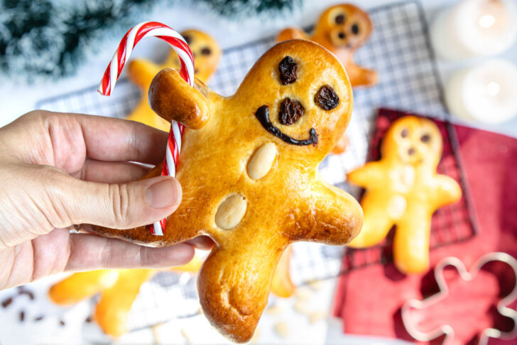 Einfachen Weckmann mit Hefeteig backen