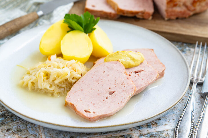 Fleischkäse im Backofen
