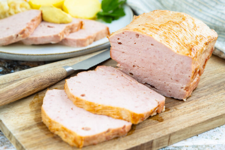 Fleischkäse im Backofen