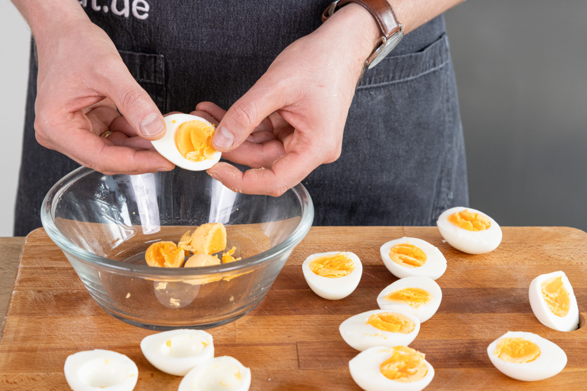 Gefüllte Eier mit Frischkäse