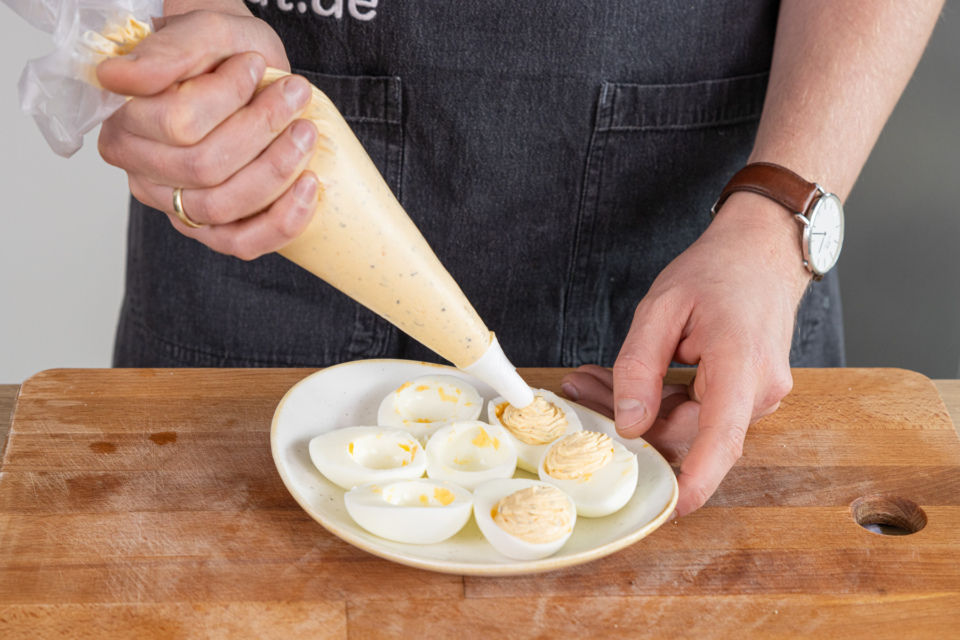 Gefüllte Eier mit Frischkäse