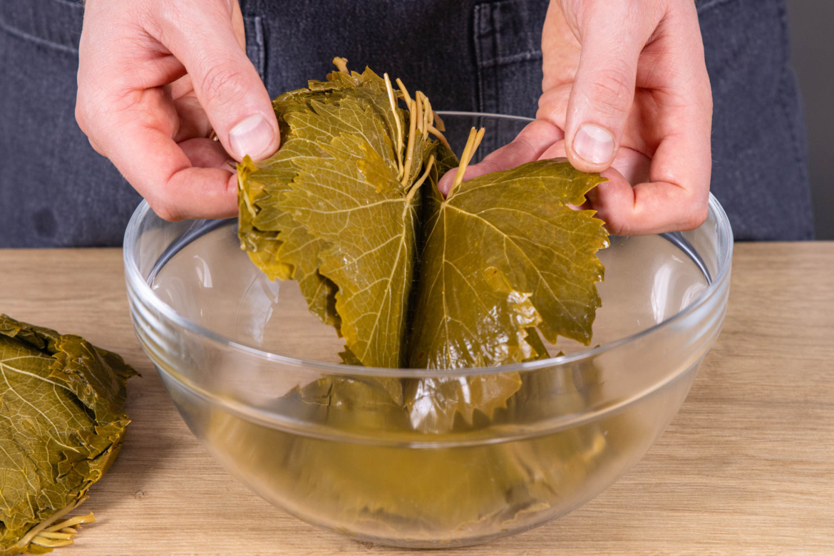 Gefüllte Weinblätter mit Hackfleisch