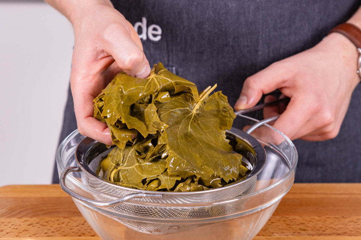 Gefüllte Weinblätter mit Hackfleisch