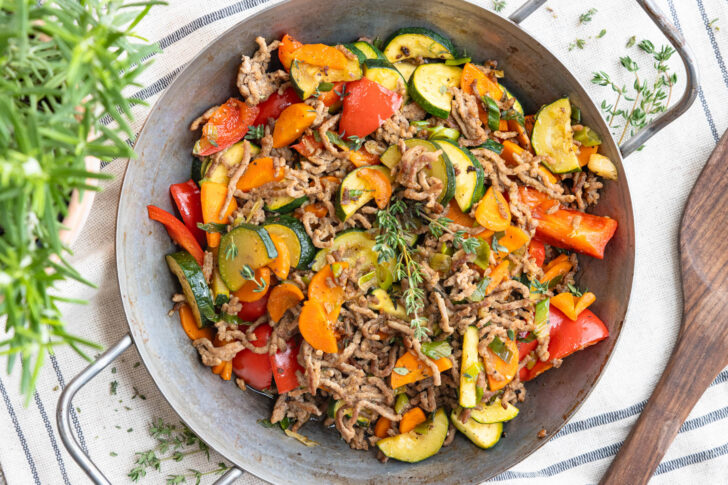 Hackfleisch-Gemüse-Pfanne