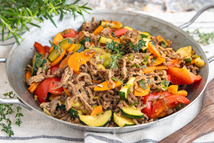 Hackfleisch-Gemüse-Pfanne