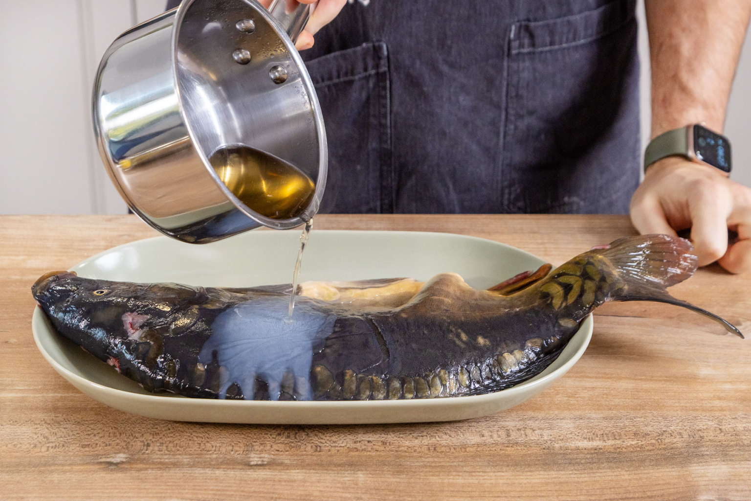 Wie Lange Karpfen In Der Pfanne Braten Karpfen blau nach Omas Rezept