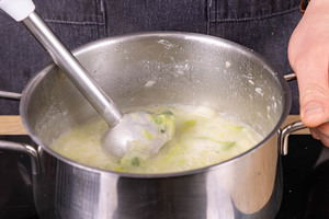 Lauchsuppe pürieren