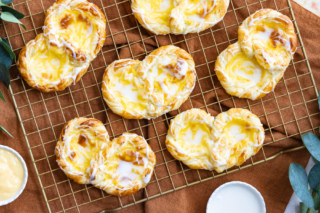 Puddingbrezel mit Blätterteig