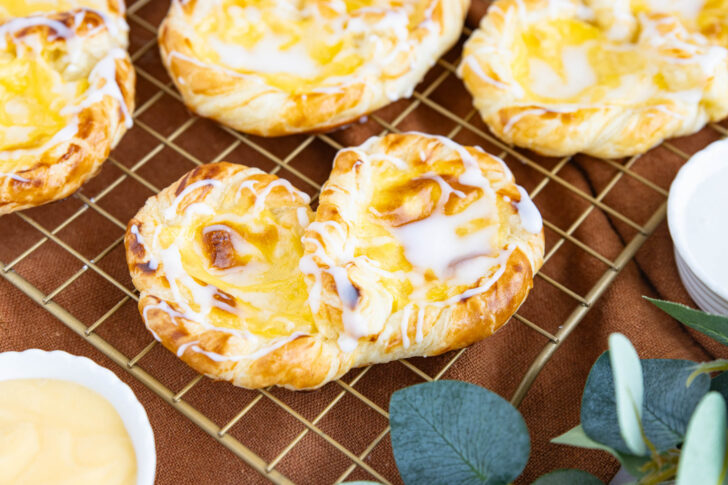 Puddingbrezel mit Blätterteig