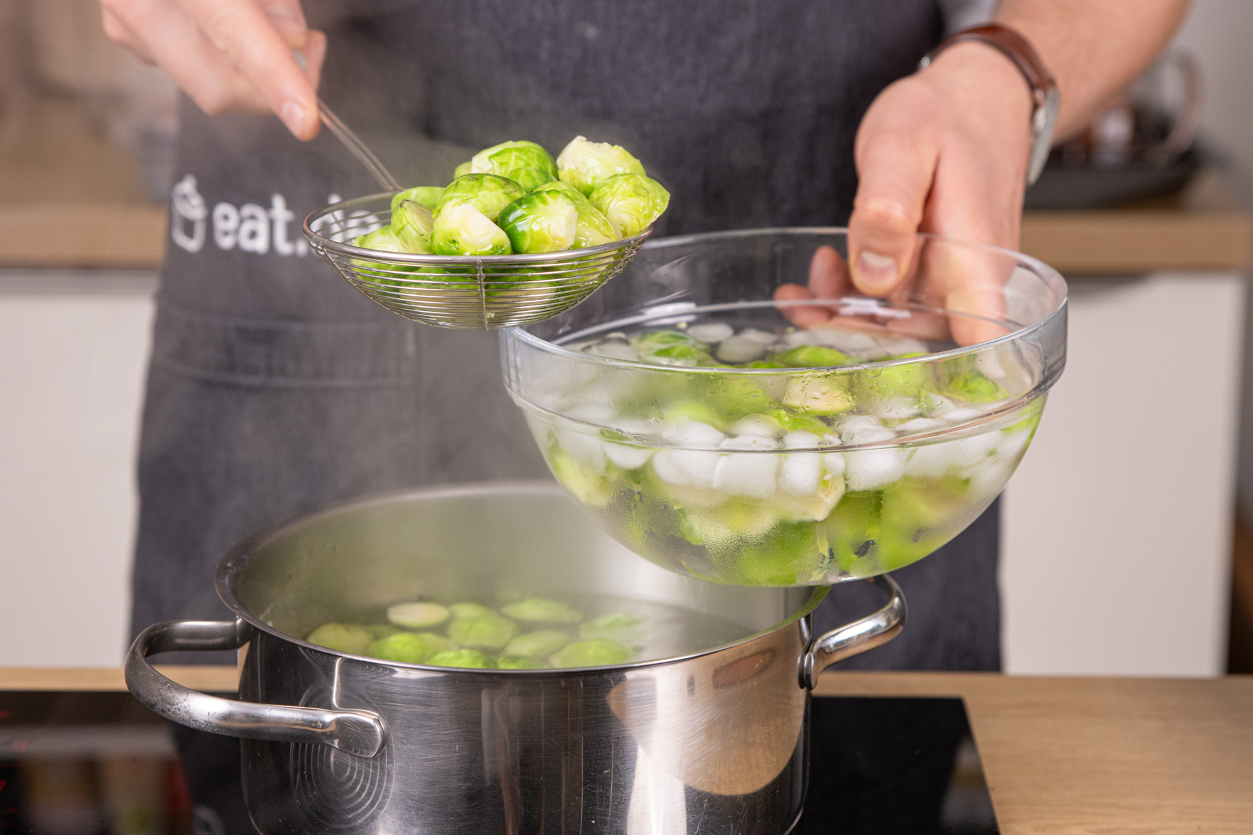 Rosenkohl im Backofen mit Parmesan überbacken
