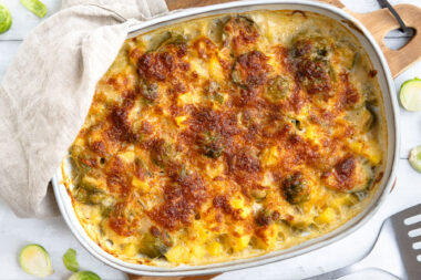 Rosenkohlauflauf mit Kartoffeln
