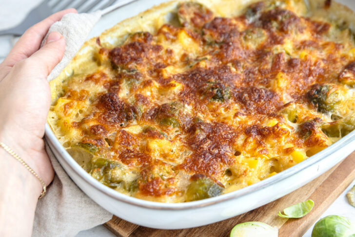 Rosenkohlauflauf mit Kartoffeln