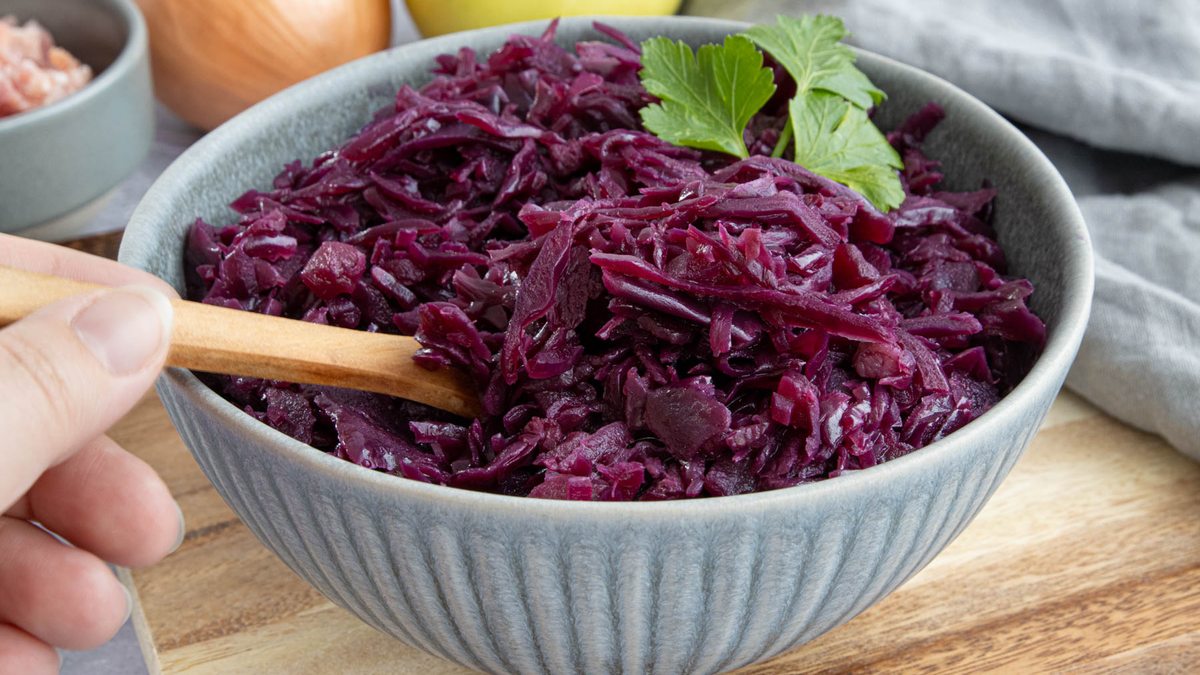 Rotkraut aus dem Glas verfeinern