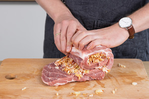 Fleisch einrollen