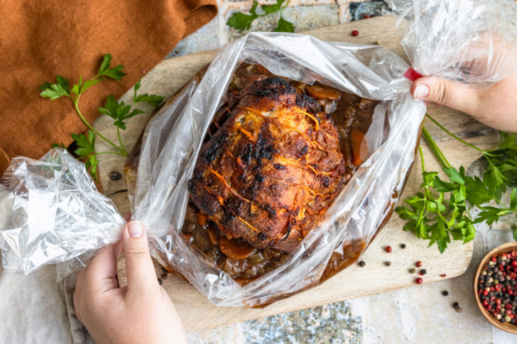 Spießbraten im Bratschlauch