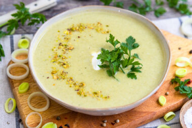 Vegetarische Lauchcremesuppe