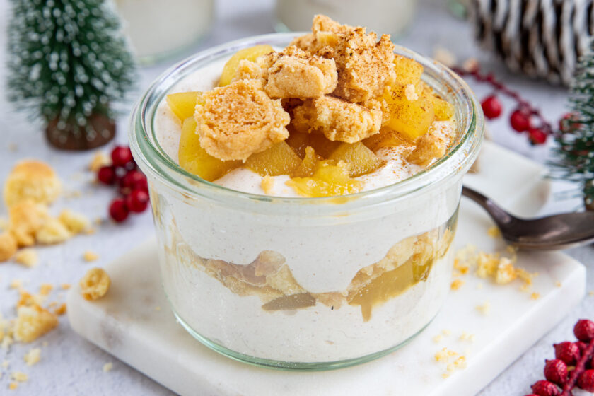Weihnachtsdessert im Glas