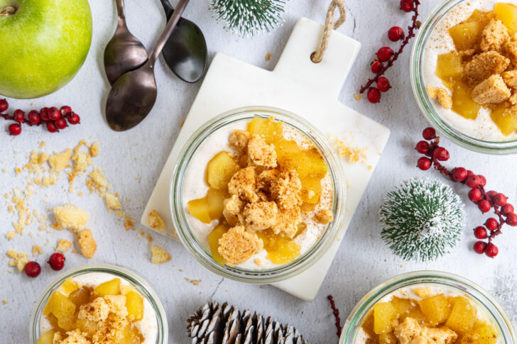Weihnachtsdessert im Glas