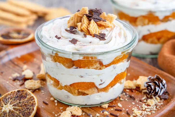 Weihnachtsdessert mit Spekulatius