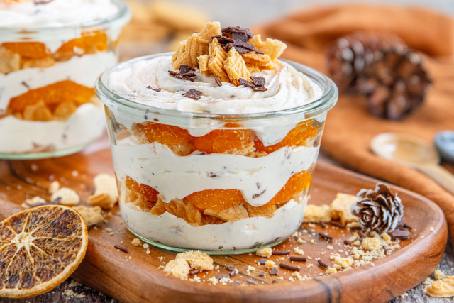 Weihnachtsdessert mit Spekulatius