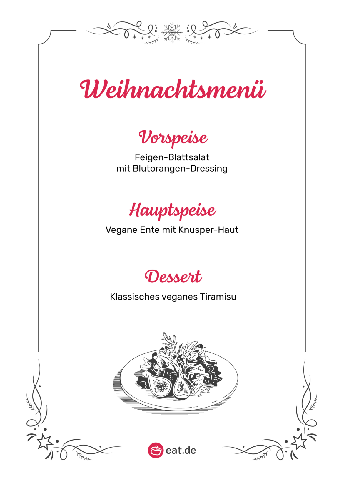 Weihnachtsmenü vegan