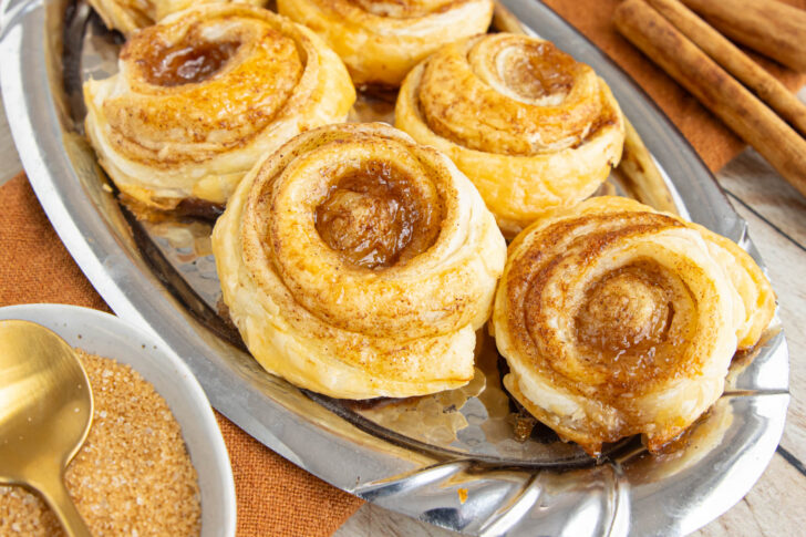 Zimtschnecken mit Blätterteig