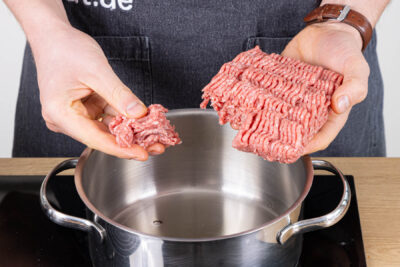 Hackfleisch anbraten
