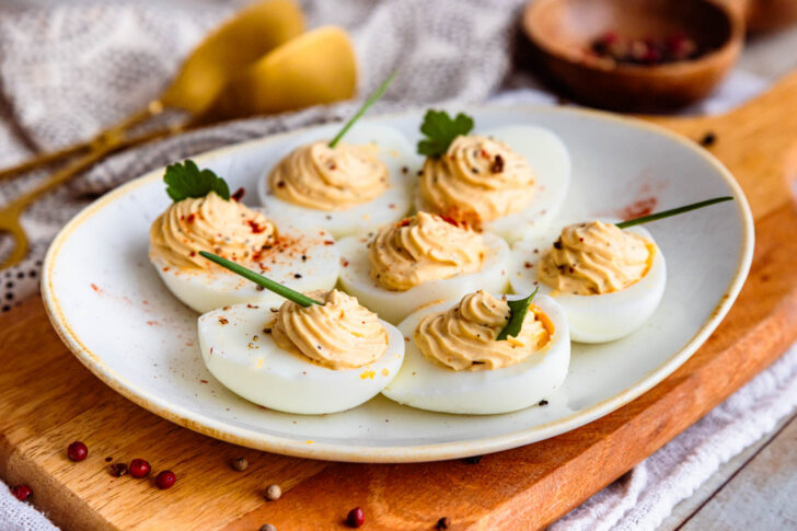Gefüllte Eier mit Frischkäse
