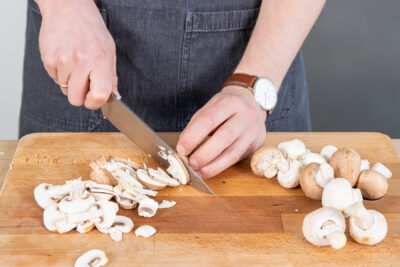 Champignons klein schneiden