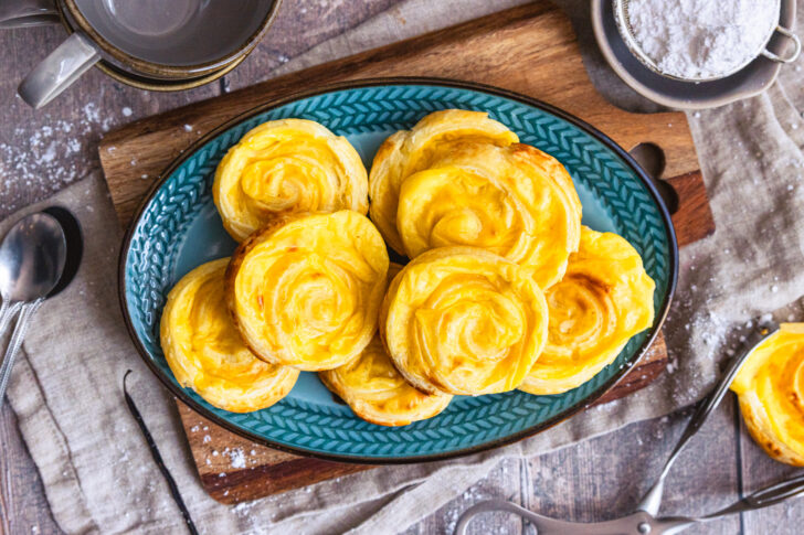 Puddingschnecken mit Blätterteig