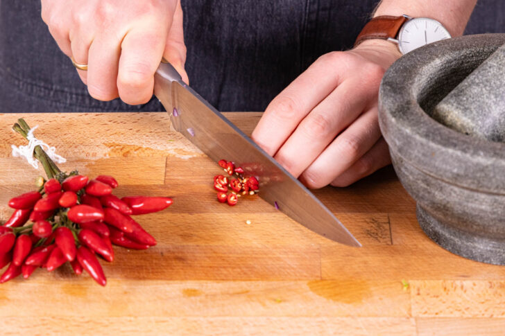 Chili schneiden