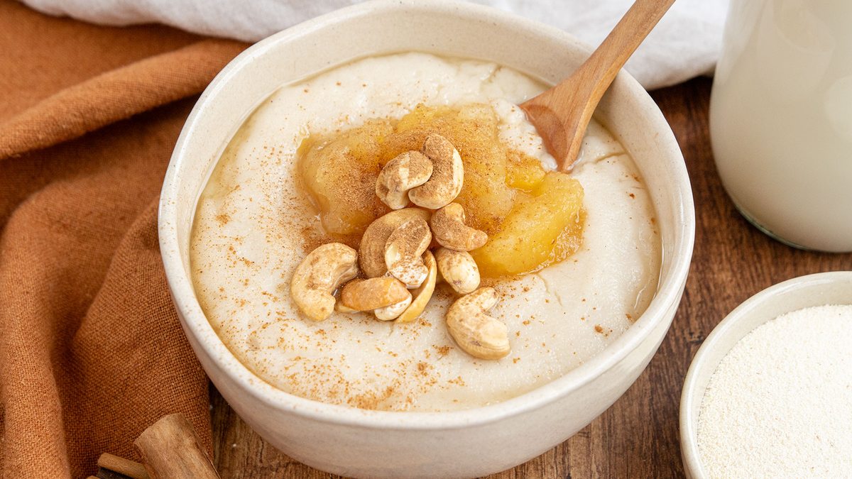 Grießbrei mit Hafermilch