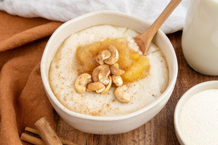Grießbrei mit Hafermilch