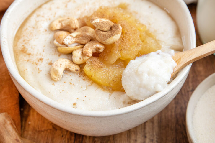 Grießbrei mit Hafermilch