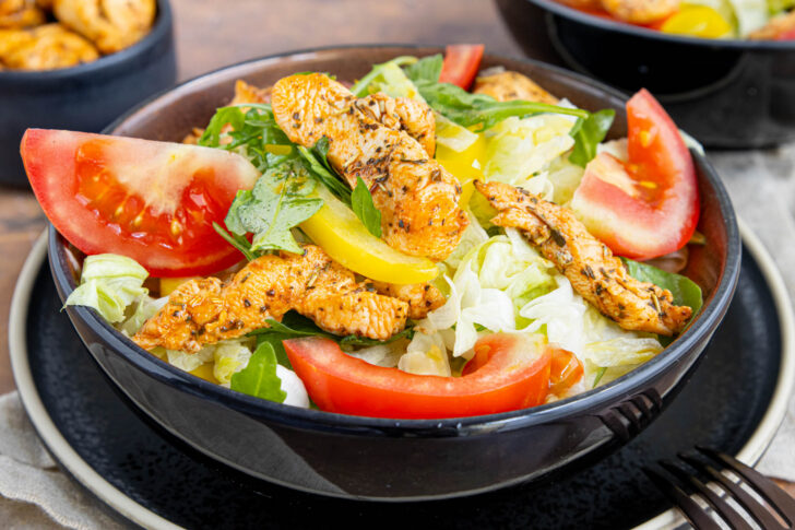 Hähnchenstreifen-Salat