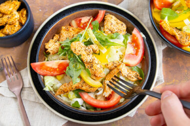 Hähnchenstreifen-Salat