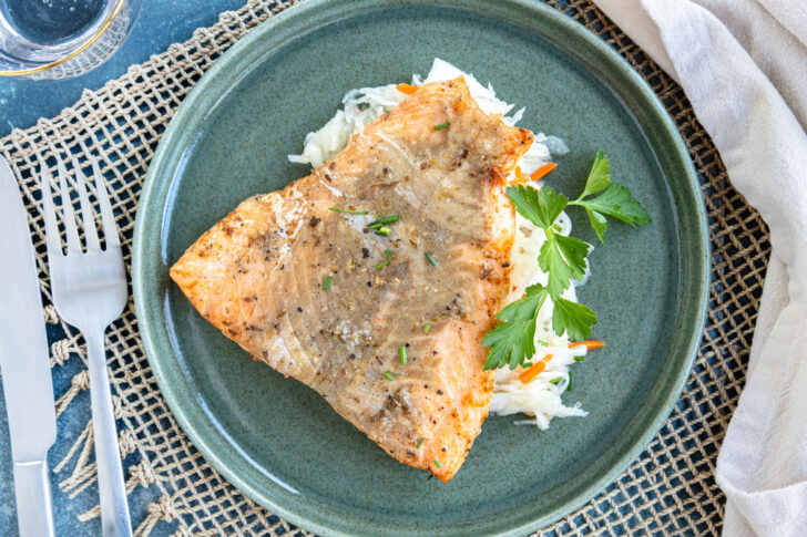 Lachs aus der Heißluftfritteuse