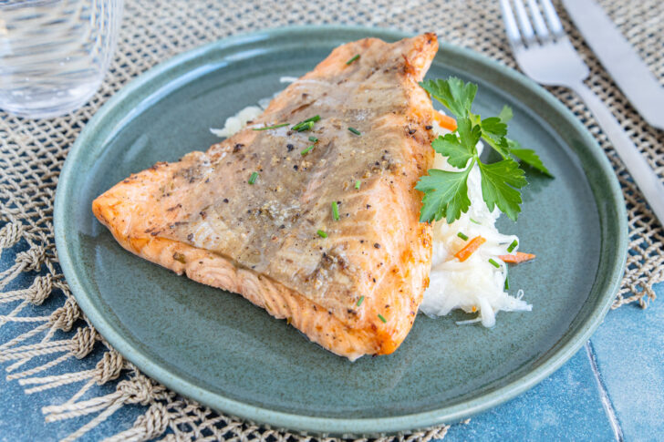 Lachs aus der Heißluftfritteuse
