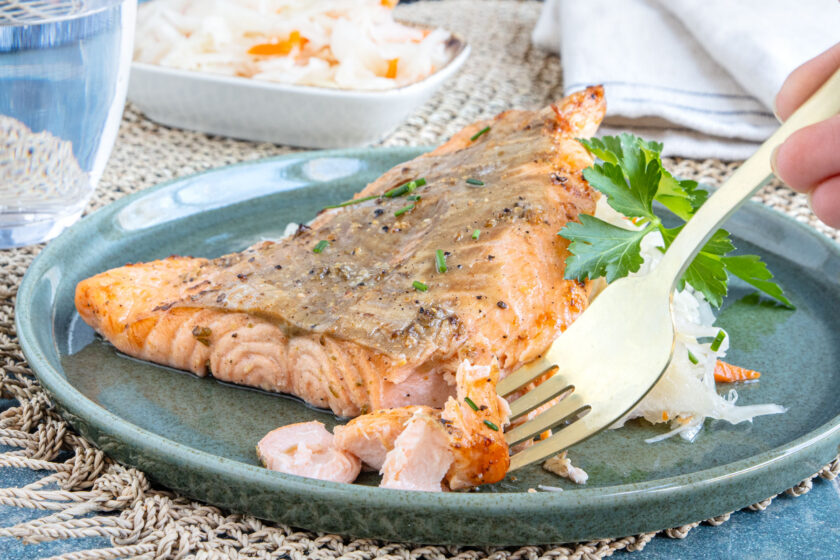 Lachs aus der Heißluftfritteuse
