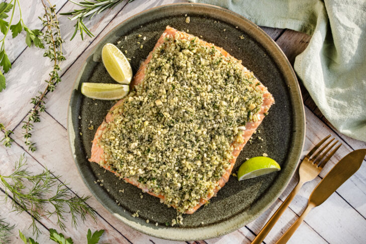 Lachs mit Kräuterkruste