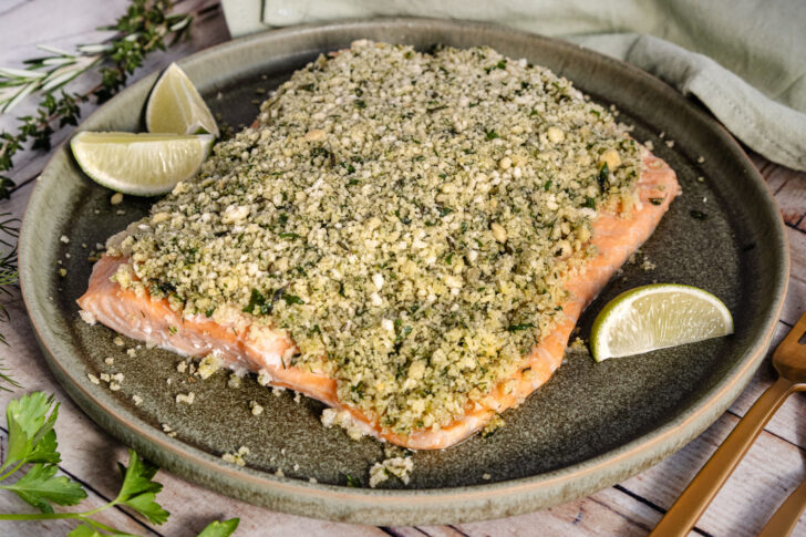 Lachs mit Kräuterkruste