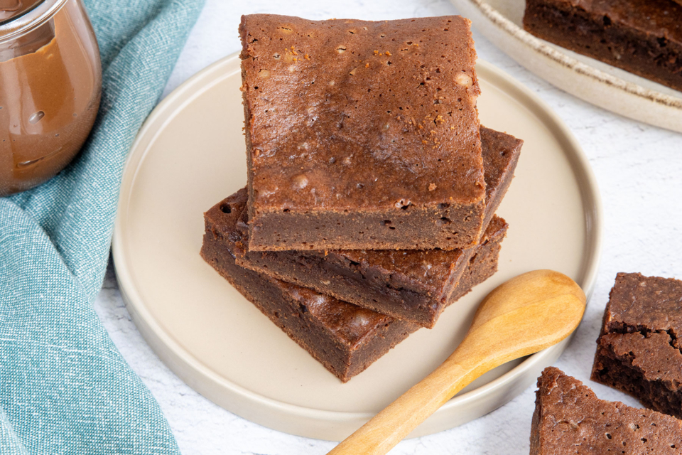 NutellaBrownies mit nur 3 Zutaten Rezept eat.de
