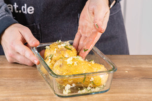 Kartoffeln vermischen