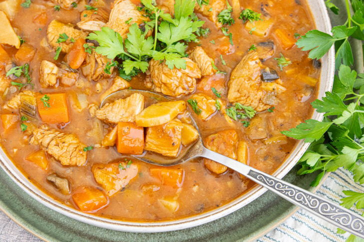 Putengulasch im Backofen