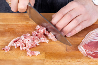 Pancetta klein schneiden