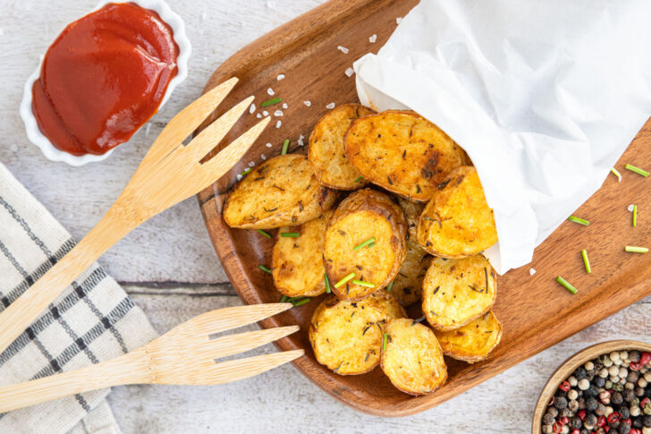 Rohe Kartoffeln in der Heißluftfritteuse