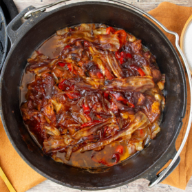 Schichtfleisch aus dem Dutch Oven